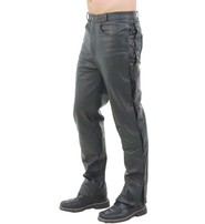 Men's Leather Pants w/Side Lacing #MP751L