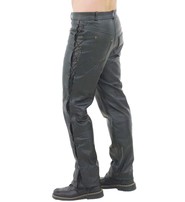Men's Leather Pants w/Side Lacing #MP751L