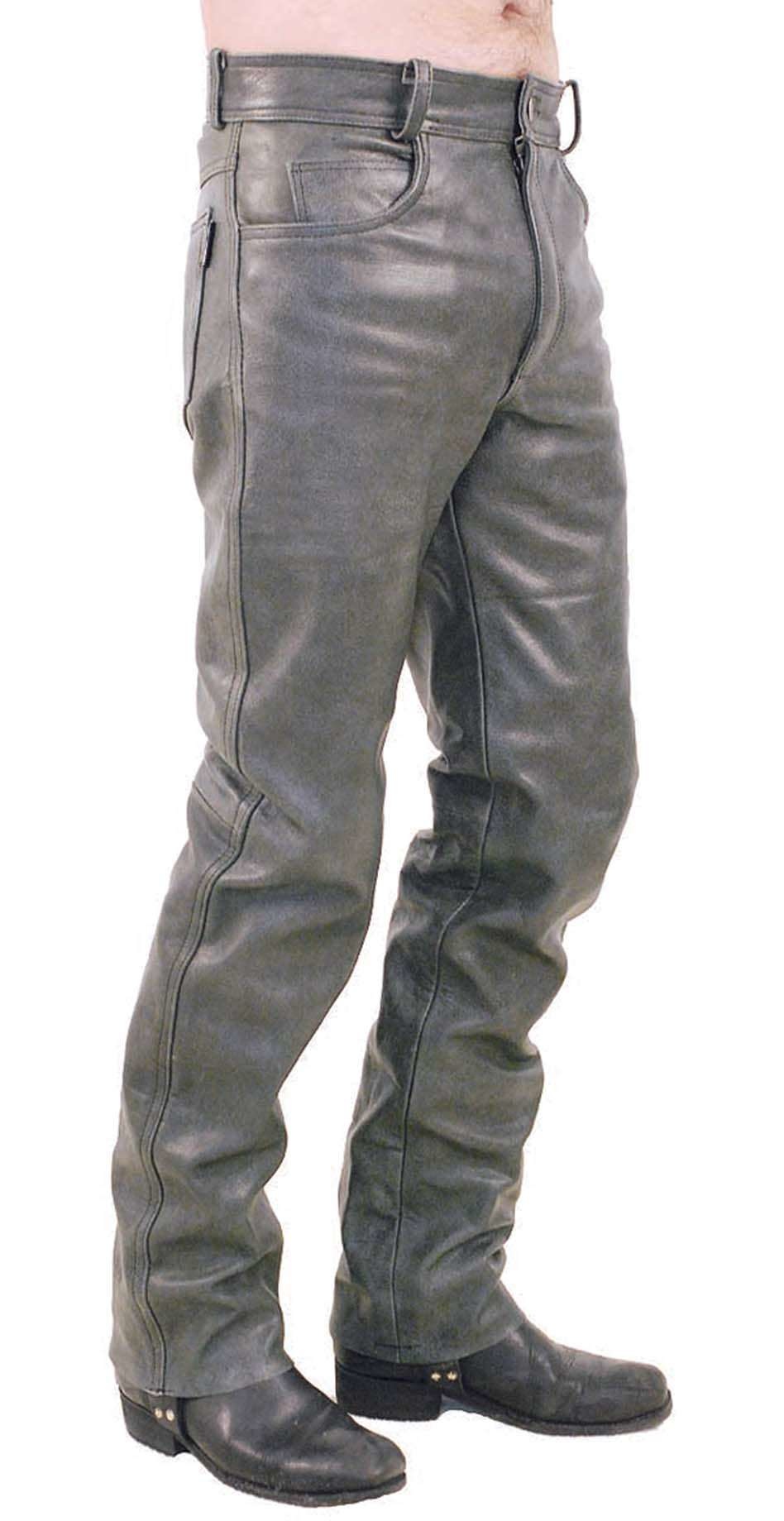 Cobblestone Gray Leather Pants #MP753GY - Jamin Leather®