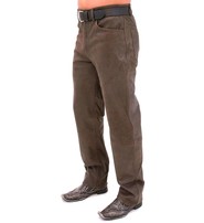 Jamin Leather® Rich Brown Leather Pants #MP754N