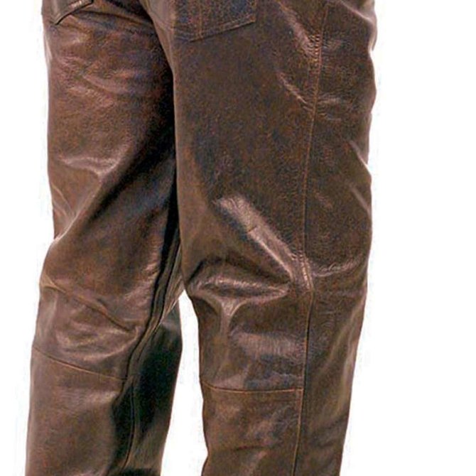 mens tan leather pants