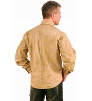 Light Brown Leather Shirt #MS852N