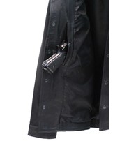 Straight Bottom Concealed Pocket Leather Shirt #MS867GK