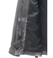 Men's Vintage Gray Leather Shirt w/CCW Pockets #MSA6874GGY