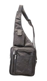 Heavy Duty Large Size Leather Sling Bag w/Cell Pocket #P0011XK