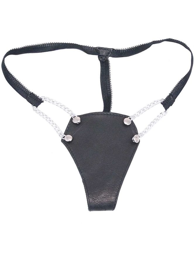 Jamin Leather Chain & Leather G String #UG12061CK