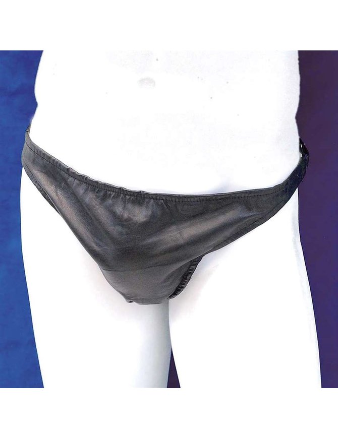 Real leather mens briefs