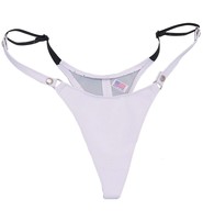 Jamin Leather® Snap Away White Leather Thong #UGT8093W