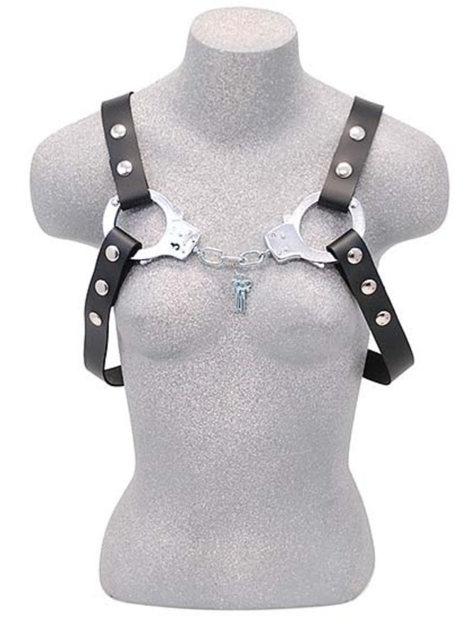 Made in USA Unisex Handcuff Leather Harness #UM113HC