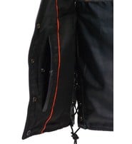 Women's Concealed Pockets Side Lace Ultra Premium Leather Vest #VL2050LK