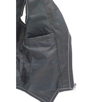 Jamin Leather Women's Ultra Premium Leather VZip Vest w/White Stitching #VL907ZWK