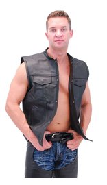 Jamin Leather® Side Lace Women's Leather Vest - SPECIAL #VL411LSP