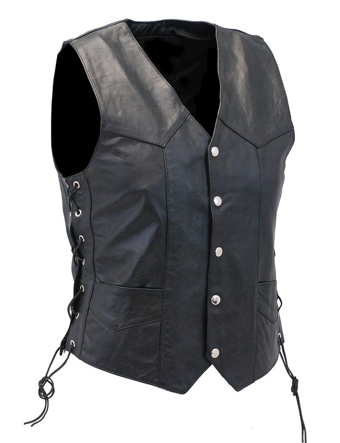 Side Lace Leather Vest - Special #VM401LSP - Jamin Leather®