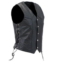 #3372 Men's Leather Vest w/Side Lace Ties