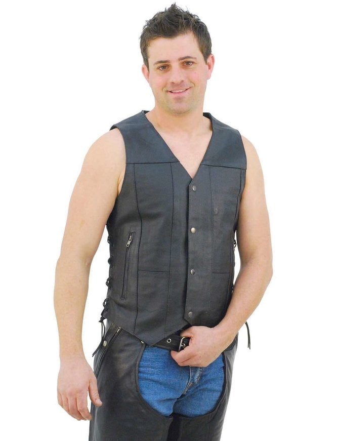 Economy 10 Pocket Leather Vest - Special #VM630SP