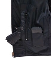 Black Police Safety Vest w/Front Zipper #VM945ZK