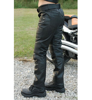 First MFG Women's Premium Naked Cowhide Leather Riding Pants #LP0711ZZK