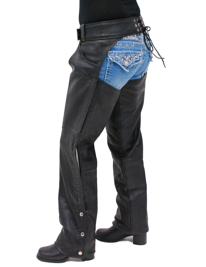 Heavy Weight Ultra Premium Cowhide Leather Pocket Chaps C7204NPK