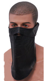 Long Leather Face Scarf #A163SCARF