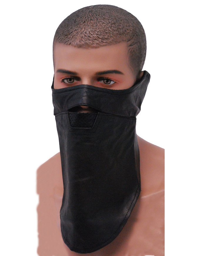 Long Leather Face Scarf #A163SCARF