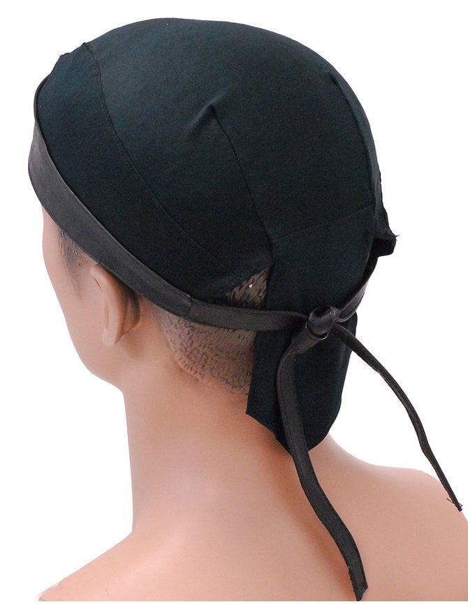 Unik Leather and Comfort Stretch Lycra Skull Cap #BAND9160K