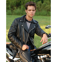 First MFG Men's Top Quality Naked Leather CCW Motorcycle Jacket #M208GZK