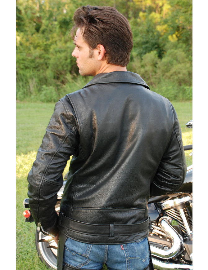 Big & Tall Leather Motorcycle Jacket #M727ZT - Jamin Leather®