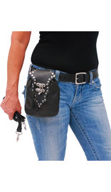 Studded Hip Clip Purse with Swing Latch #P8856RK