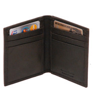 Vintage Black Leather Magnetic Money Clip Wallet #W543700K