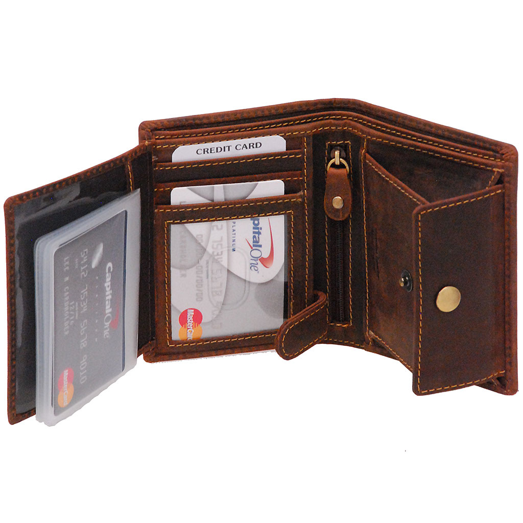 Vintage Brown 12 Pocket Organizer RFID Wallet #WL13091NID - Jamin Leather®