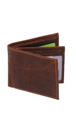 Vintage Brown Bifold w/Center Flap 14 Pocket RFID Wallet #WM13121NID