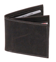 Vintage Charcoal Black Bifold w/Center Flap 14 Pocket RFID Wallet #WM13120KID