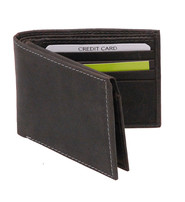 Vintage Black Flip Up Bifold RFID Wallet w/Photo Insert #WM13040KID ...