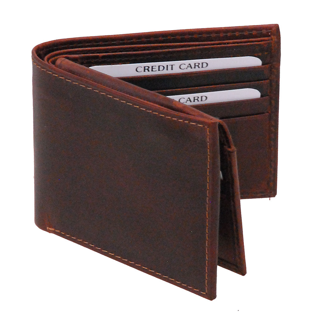 The Bifold Wallet with ID Window Vintage Brown