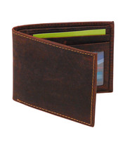 Vintage Brown Bifold RFID Wallet w/Photo Insert #WM13011NID