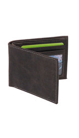 Vintage Black Bifold RFID Wallet w/Photo Insert #WM13010KID