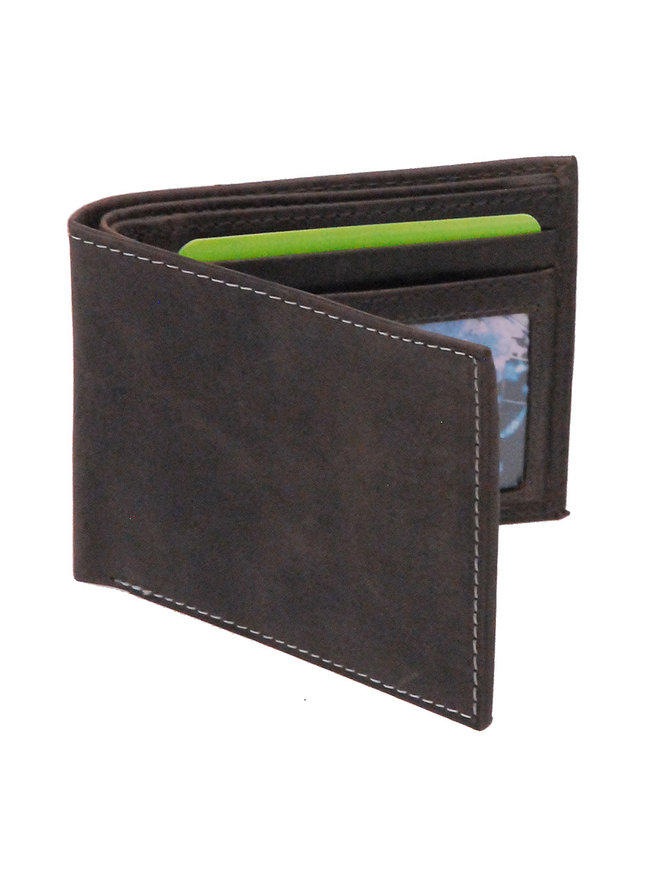 Vintage Black Bifold RFID Wallet w/Photo Insert #WM13010KID - Jamin ...
