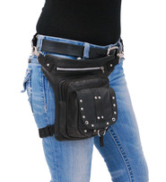 Studded Leather Thigh Bag w/Small Concealed Pocket #TB351SGRK - Jamin ...