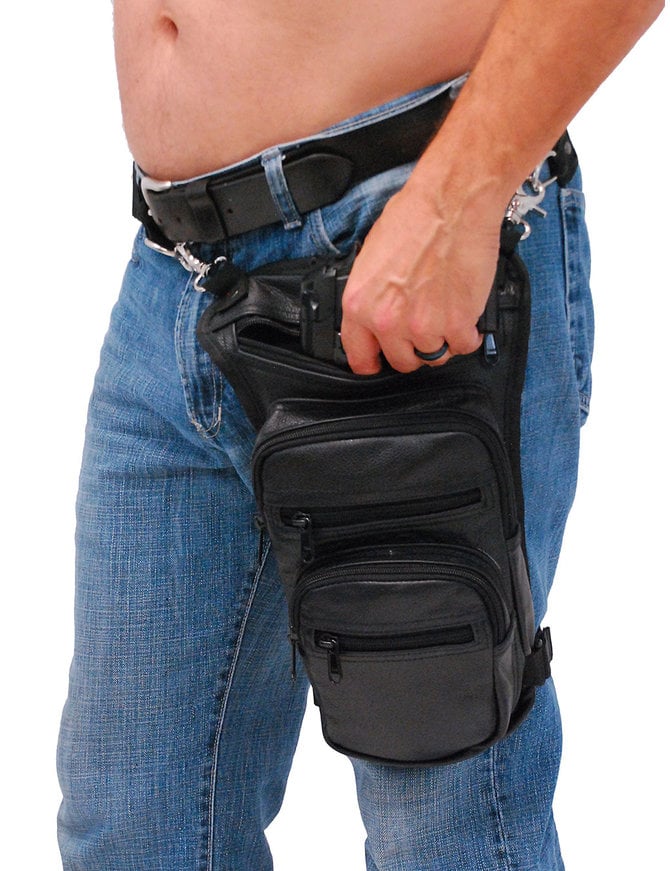 Large 5 Pocket CCW Thigh Bag #TB5851GK - Jamin Leather®