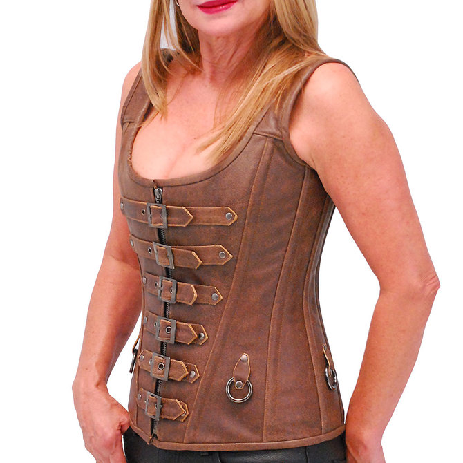 Black Lambskin Lace Up Leather Corset #LH821LL - Jamin Leather®
