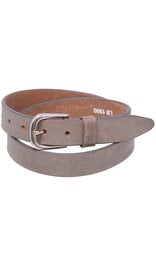 Gray Narrow 1" Wide Leather Belt in Premium Heavy Cowhide #BT15002GY