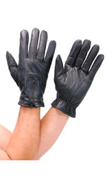 Leather Driving Gloves with Zipper Back #G743ASZ