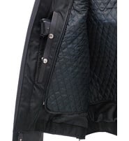 Black Cafe Racer Leather Motorcycle Jacket #M570Z