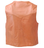 Jamin Leather® Light Brown Vintage Waxy Lambskin Leather Vest #VM5081WN
