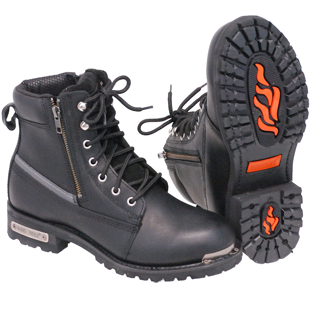 zip biker boots