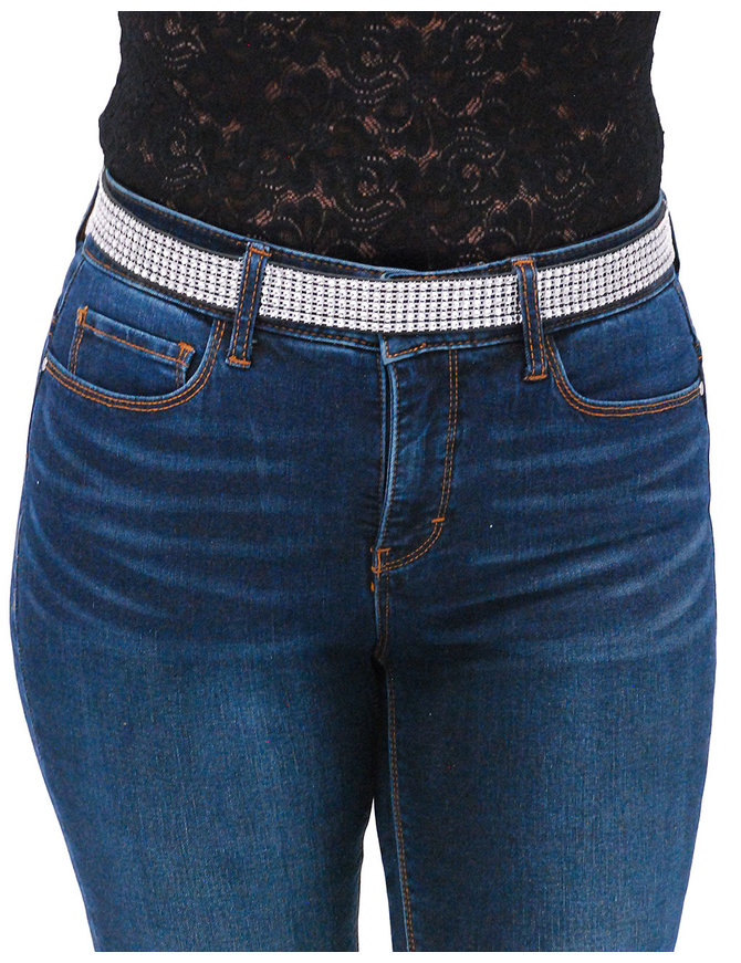 Jamin Leather® Adjustable 5 Row Simulated Crystal Belt #BT20015CRY