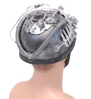 Silver Steampunk Helmet w/Goggles & More #H39419XSIL
