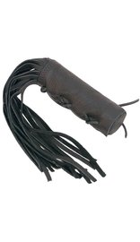 Jamin Leather Short Black Leather Whip Cat-o-Nine Tails #WHIP9120K