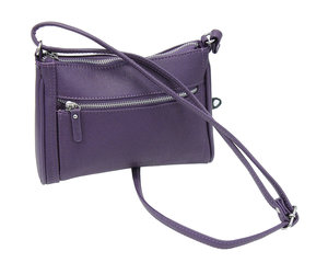 purple leather bag