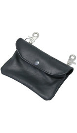 Jamin Leather Black Leather Clip-On Hip Klip Bag #PKK13065K